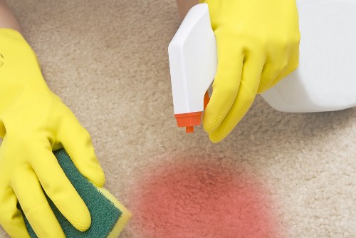 Professional office cleaning in a modern workspace