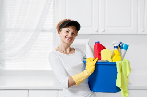 Commercial oven cleaner service tackling heavy baked-on residue