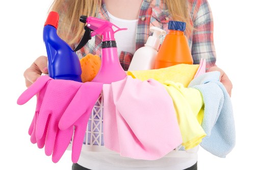 Residential and commercial cleaning services in action