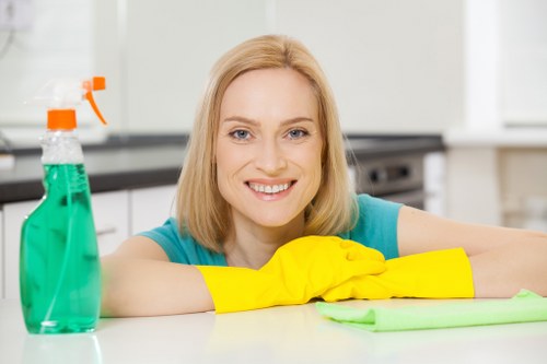 Carpet cleaning equipment used by a cleaners service