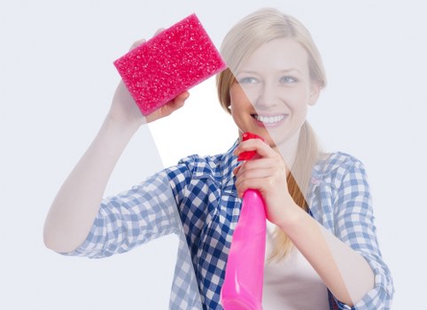 Cleaning professional organizing equipment for service work